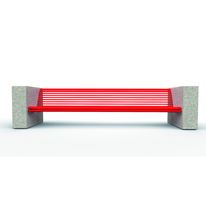 Banc public en pierre et métal | Stone & steel