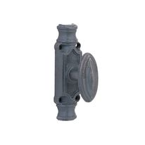 Crémone à bouton en applique pour tringle apparente | Crémone fonte brute