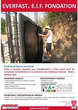 Emulsion de bitume semi-fluide | EVERFAST E.I.F. FONDATION