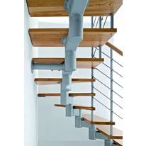 Escalier à jour sur limon central modulaire | Limbo