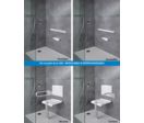 Tablette de douche avec une barre d’appui amovible | Kit complet Arsis 500 Composition ACCESSIBLE