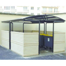 Parc à conteneurs jusqu'à 14 bacs | Triparc Media Rainuré