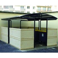 Parc à conteneurs jusqu'à 14 bacs | Triparc Media Rainuré