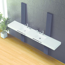 Lavabo rectangulaire suspendu ou sur meuble | Frame