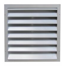 Grille extérieure Aluminium anodisé ou Acier galvanisé pour entrée ou rejet d´air - ailette fixes pas de 80 mm | SITE012122