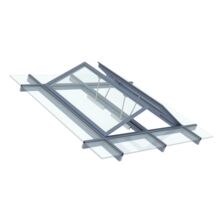 Châssis aluminium de désenfumage toiture à double vantail | AirSafe DV