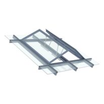 Châssis aluminium de désenfumage toiture à double vantail | AirSafe DV