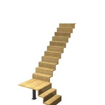 Escalier Jazz quart tournant palier sans rampe | LAPEYRE SERVICES
