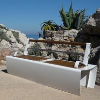 Banc urbain | Banc Régate en acier thermolaqué et bois