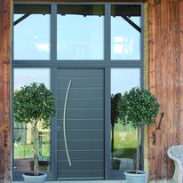 Porte d'entrée mixte bois et aluminium | ADEO