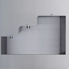 Lavabo antivandalisme mural encastré inox 3 en 1 | Combiné encastré inox LM-239