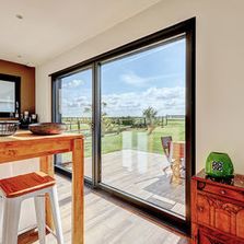 Baie coulissante murale aluminium multimatériaux | M3DS