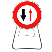  Panneau temporaire cédez le passage à la circulation venant en sens inverse BK15 | 1-02-2-075b