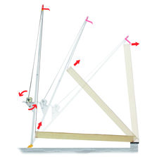 Lève mur ossature bois en aluminium à haute capacité jusqu'à 285 kg | Leve mur