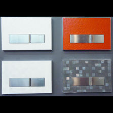 Plaque en béton fibré texturé pour réservoir encastré | Décor en béton pour plaque de déclenchement Sigma 50