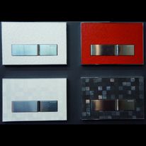 Plaque en béton fibré texturé pour réservoir encastré | Décor en béton pour plaque de déclenchement Sigma 50