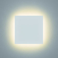 Applique à leds en staff blanc épuré | Eclipse Square 300