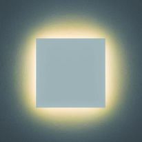 Applique à leds en staff blanc épuré | Eclipse Square 300