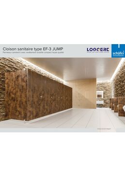 Cabines sanitaires en panneaux sandwich avec surface HPL | EF-3 JUMP