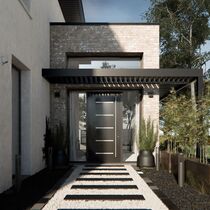 Porte d'entrée monobloc en aluminium à haute performance thermique | Série 5700