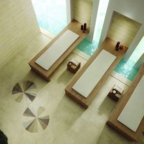 Carrelage aspect enduit ciré | Voyage mur