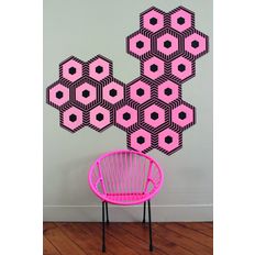Papier peint hexagonal pour décoration murale | Dominos