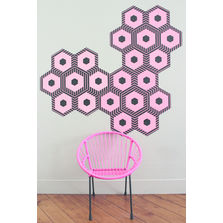 Papier peint hexagonal pour décoration murale | Dominos