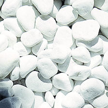 Gravillons décoratifs aux couleurs variées | Gravillons blancs roulés