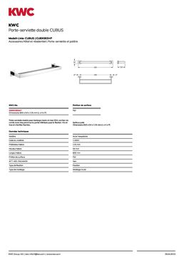 Porte-serviette double pour montage mural | CUBX002HP