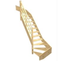 Escalier Aria double quart tournant haut & bas rampe Eden | LAPEYRE SERVICES