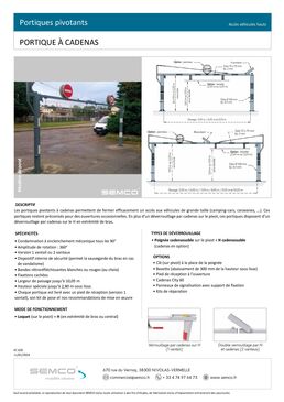 Portique pivotant | Portique à cadenas pour contrôle d'accès véhicules