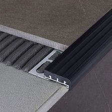 Profilé pour escaliers | CERFIX PROSTEP SP en aluminium avec insert PVC antidérapant