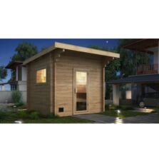 Chalet sauna extérieur en bois massif | Chalet sauna