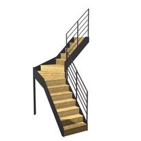 Escalier Esteban quart tournant intermédiaire rampe Fera | LAPEYRE SERVICES