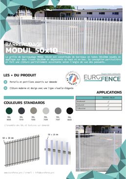 Clôture barreaudée I Modul' 50x10