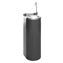Fontaine à boire réfrigérée sur pied inox finition noire avec robinets sans contact à détection | FO-B02-N