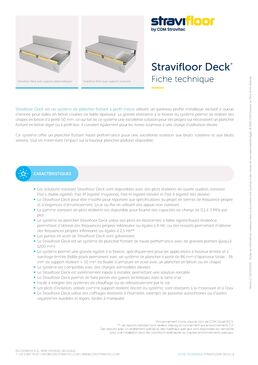 Stravifloor Deck | Système de plancher flottant