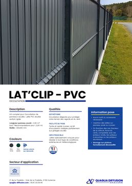 Kits d'occultation en PVC | LAT'CLIP