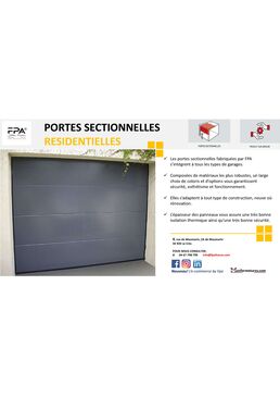 Porte sectionnelle résidentielle | Porte de garage sur mesure en acier isolé