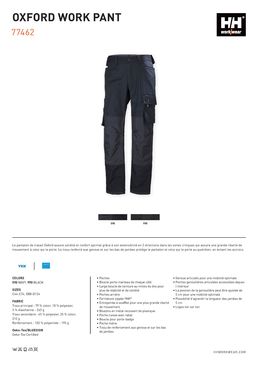 Pantalon de travail à fermeture zippée YKK | OXFORD WORK PANT