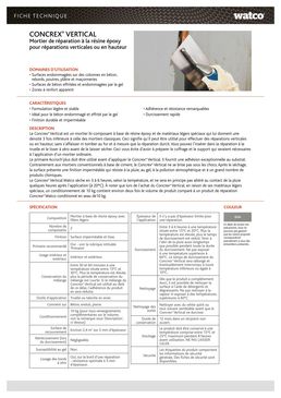 Mortier de réparation béton pour maçonnerie endommagé | Concrex Vertical 