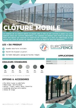 Clôture de protection mobile