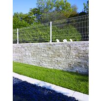 Parement mural en trois formats de pierre reconstituée pour pose sans joints | Gignac