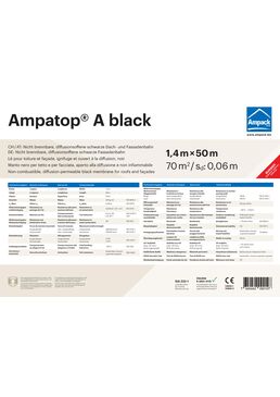  Membrane ignifuge et perméable à la vapeur pour toiture et façade | Ampatop A black