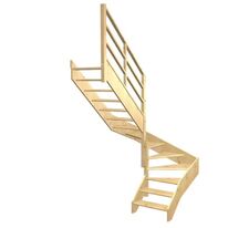 Escalier Aria double quart tournant intermédiaire rampe Eden | LAPEYRE SERVICES
