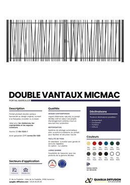 Portail Acier Barreaudé Battant | Portail double vantaux MicMac