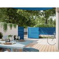 Portail en aluminium avec lames ajourées de différentes largeurs  | SPAS