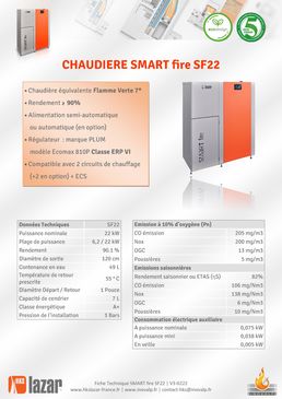 Chaudière à granulés économique HKS Lazar | Smart Fire 22 kW