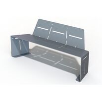 Banc urbain | Banc Wagami en acier monobloc éco-conçu