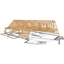 Logiciel de CAO 3D pour réalisation de charpente de toitures en bois| LigniKon versions Small, Large et XL